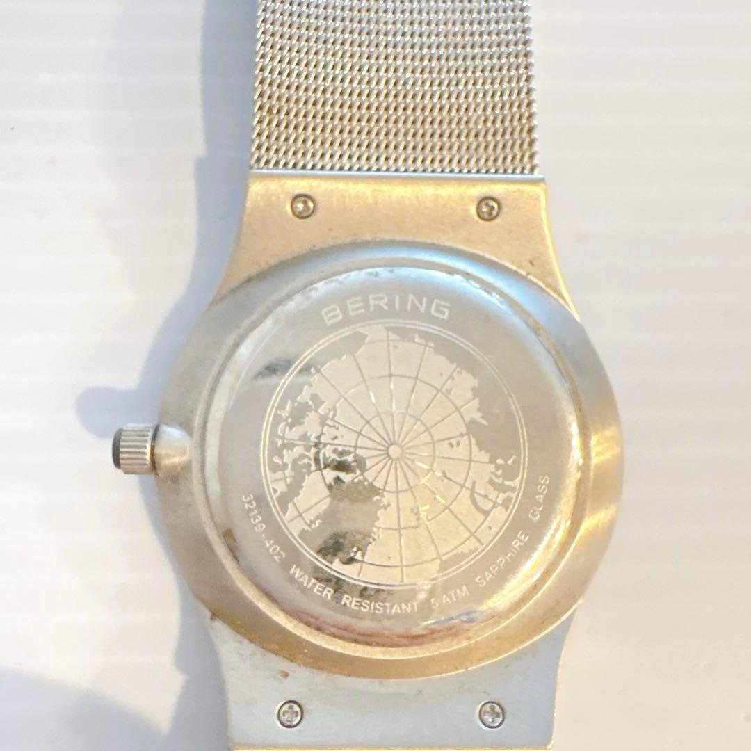 ベーリング　BERING シルバー　オートクオーツ　腕時計　箱、説明書あり