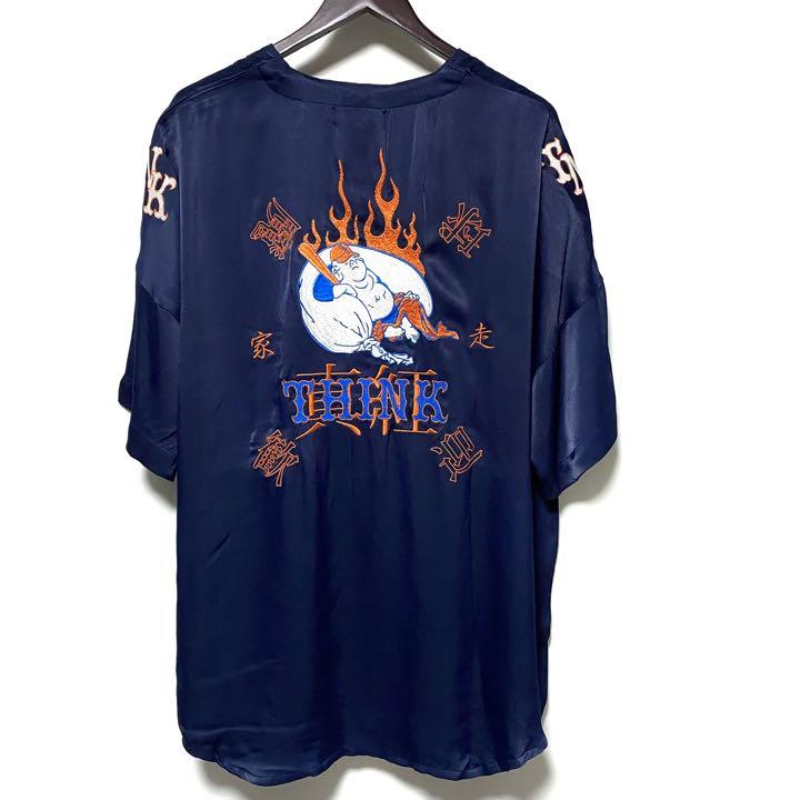 THINK OFFICIAL☆ベースボールシャツ☆ネイビー☆新品未使用☆XL☆