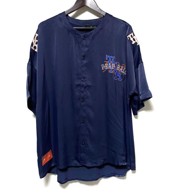 THINK OFFICIAL☆ベースボールシャツ☆ネイビー☆新品未使用☆XL☆
