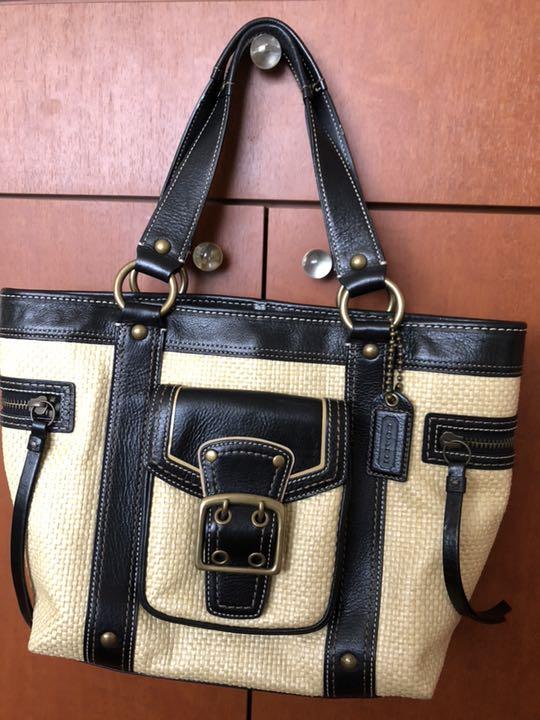 SALE！ COACH☆ストローバッグ☆美品☆送料込