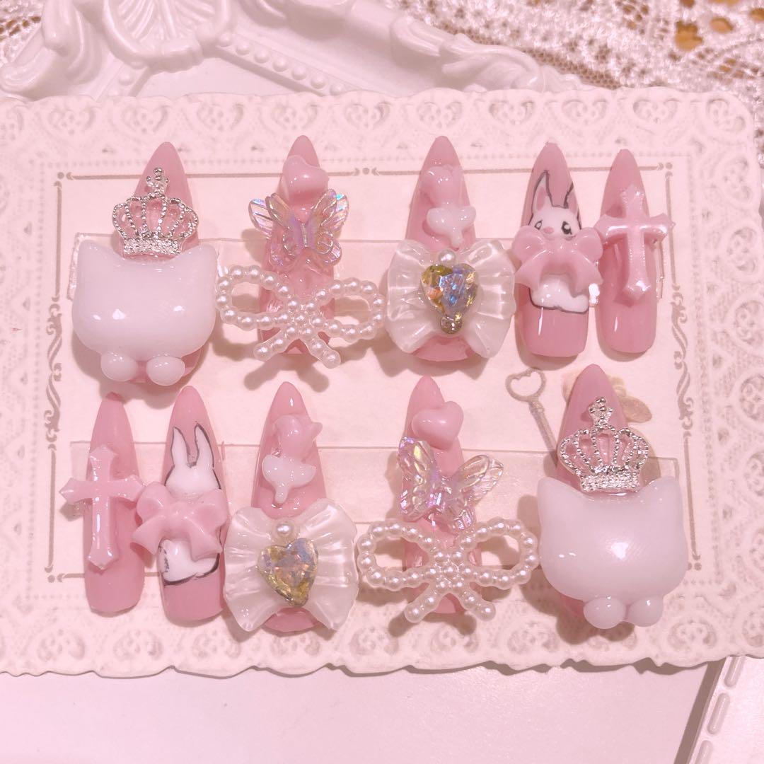 うさぎのネイルバリエーション豊かに作れて満足すぎる