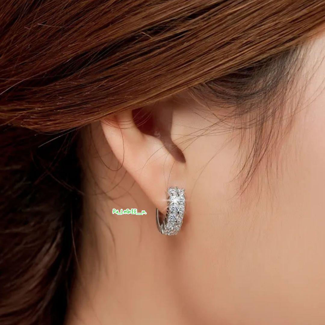 福袋 売れ残り モアサナイト jピアス♪レディース 人気 プラチナ S925 シンプル アクセサリー