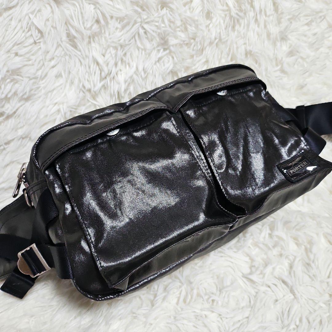 極美品 PORTER SHINE ウエストバッグ 2way シャイン タンカー