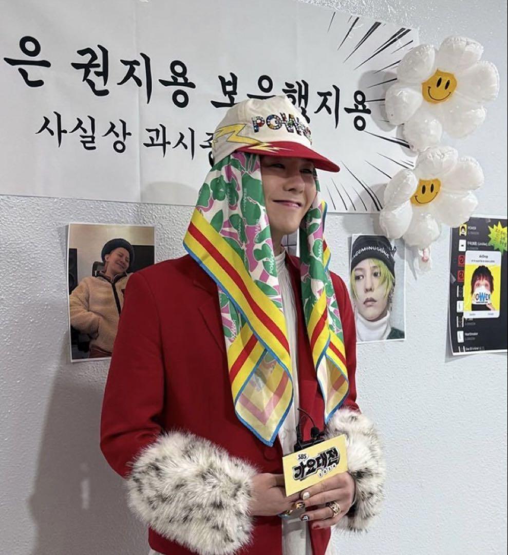 【ラスト一点】G-DRAGON POWER キャップ赤白×稲妻　パワーキャップ