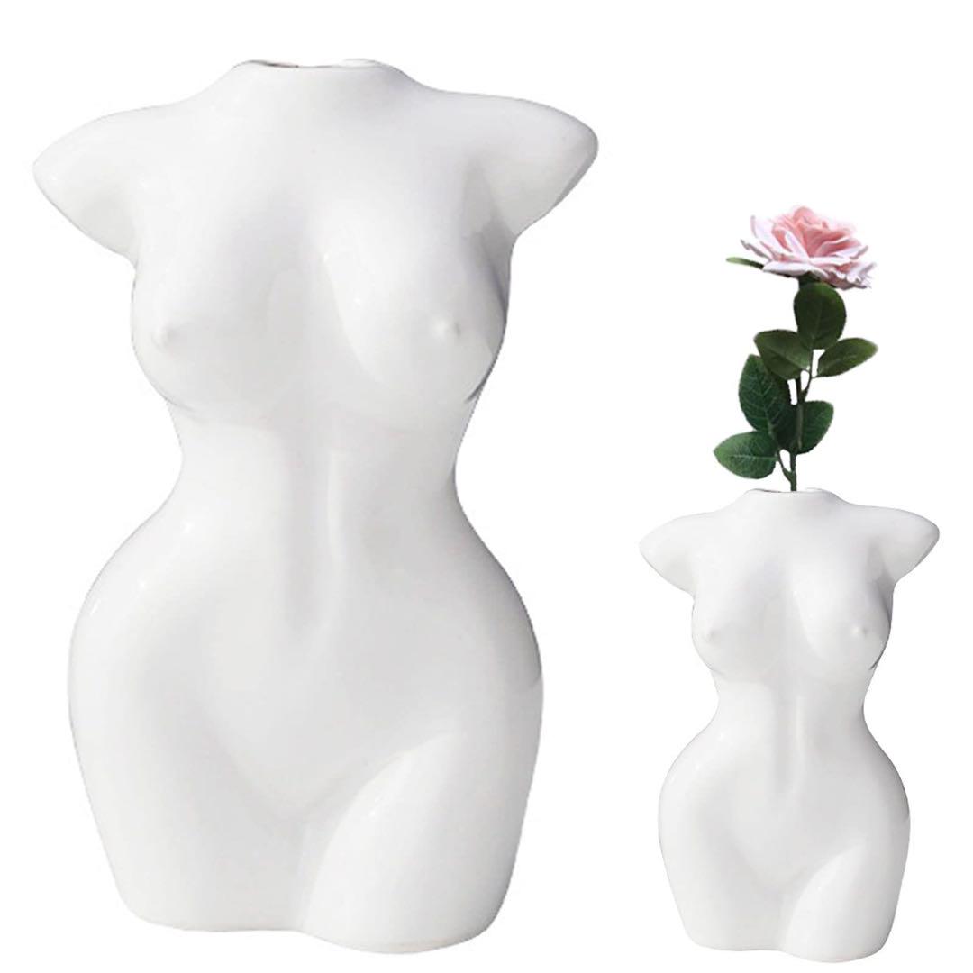 未使用⭐️花瓶 一輪挿し 女性 白 ユニーク フラワーベース インテリア