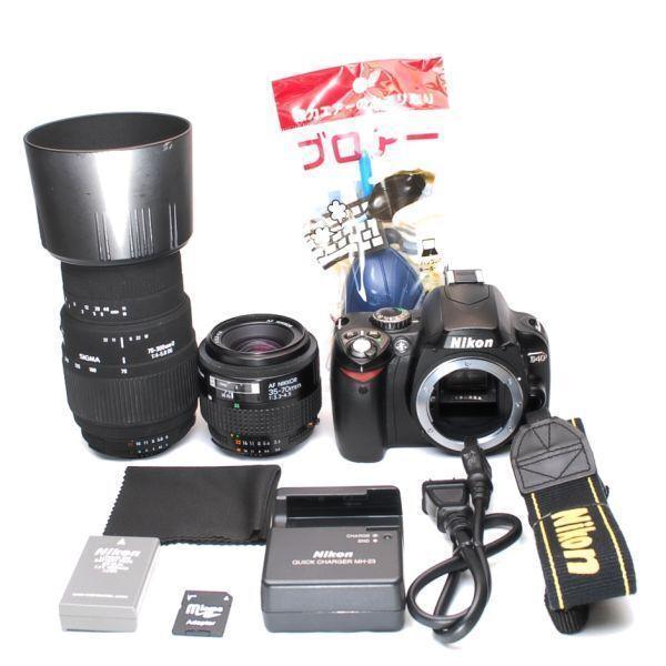 値下げ‼️ Nikon D40 標準レンズ、望遠レンズ、スピードライト