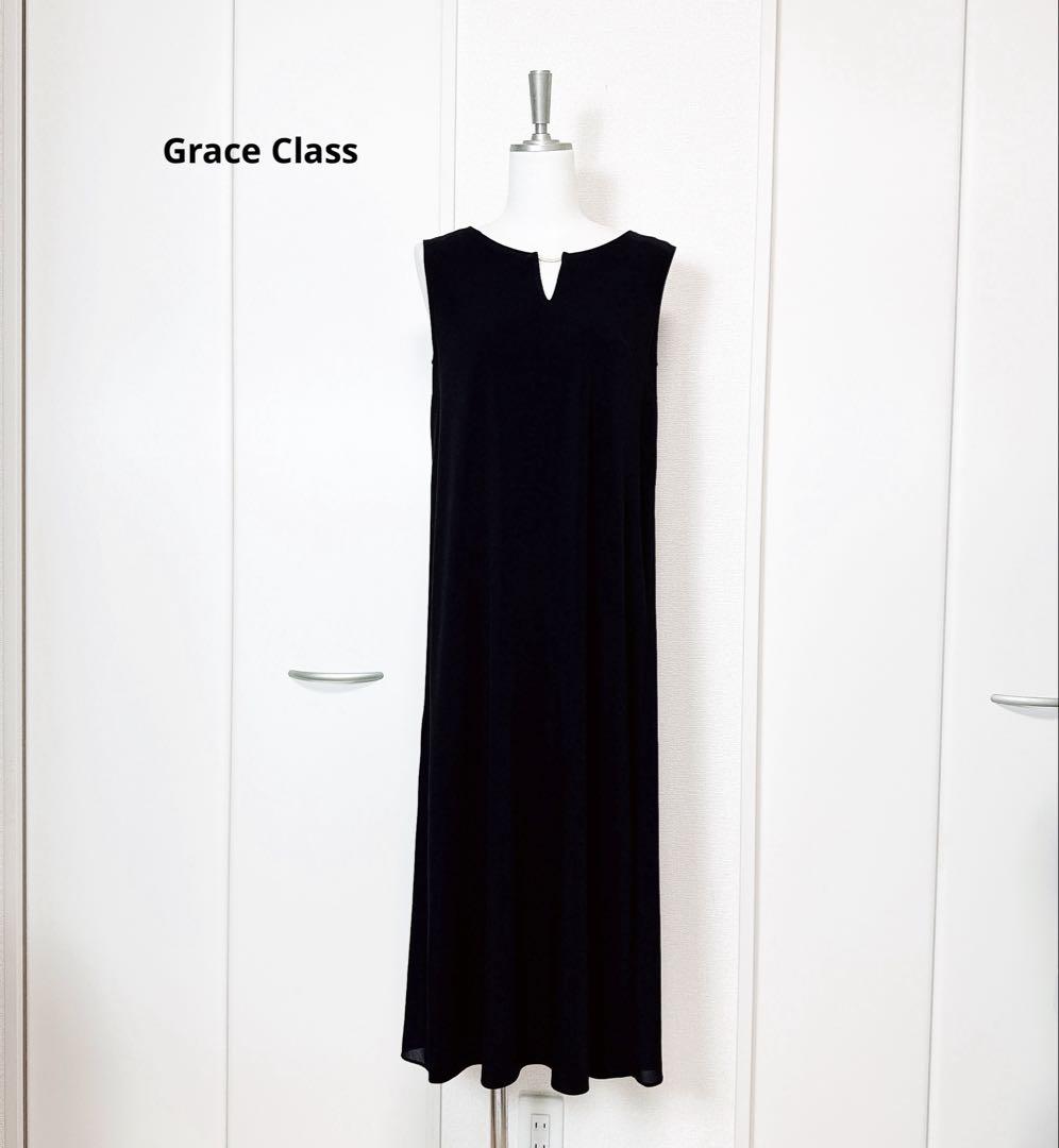 GRACE CLASS 日本製 ローズプリント　プリーツワンピース 36 ローズオーナメントプリントワンピース / GRACE CONTINENTAL