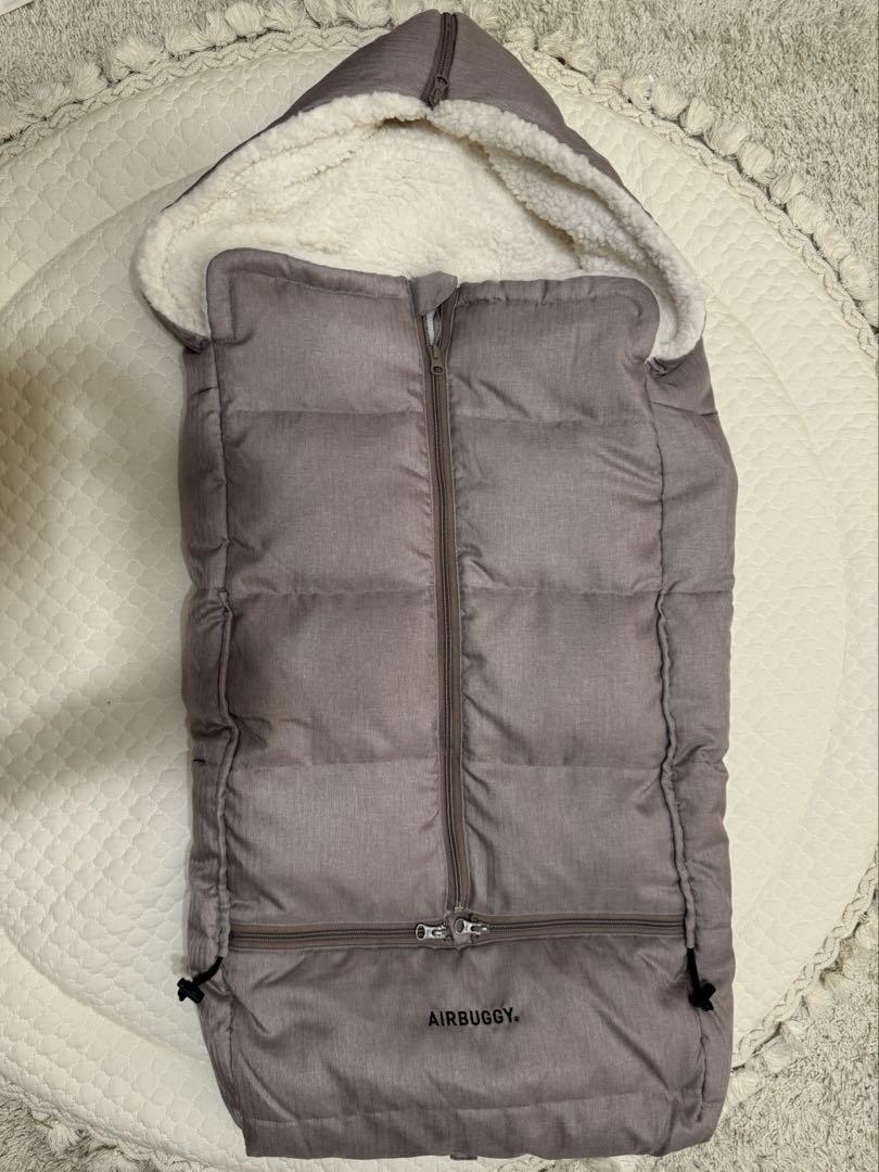 【新品・未使用】AIRBUGGY ベーシックラインフットマフ ベージュウッド