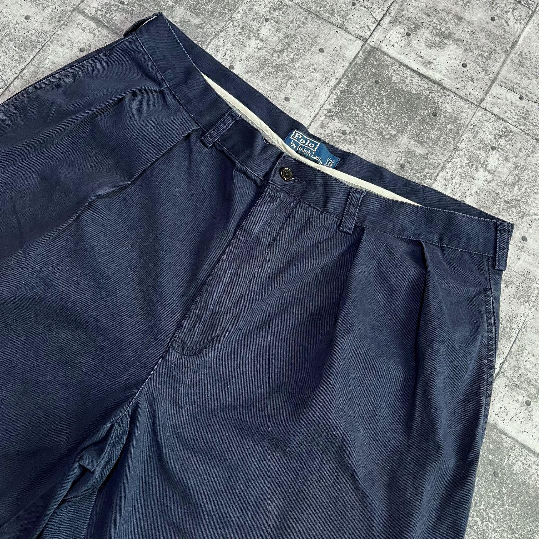 90s POLO ラルフローレン ポロチノショーツ ツータック w38