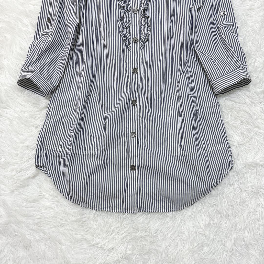 美品✨バーバリーブルーレーベル フリルシャツワンピース