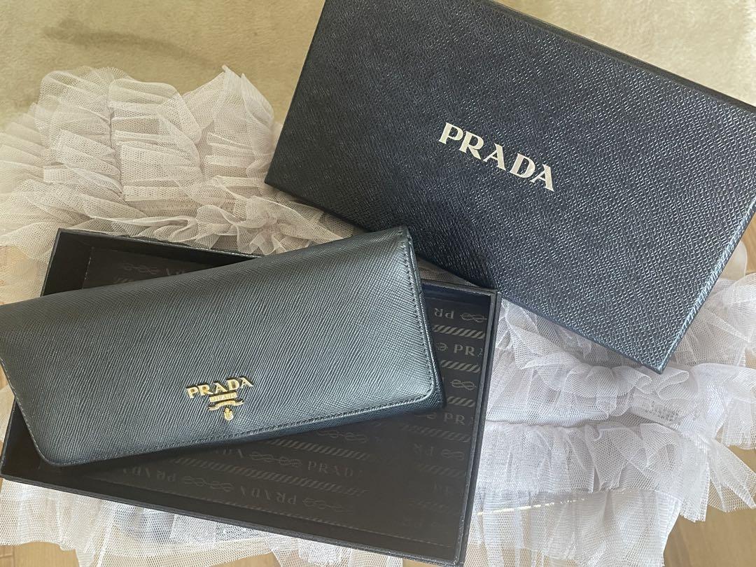 プラダ PRADA サフィアーノ 長財布 ブラック 箱付き