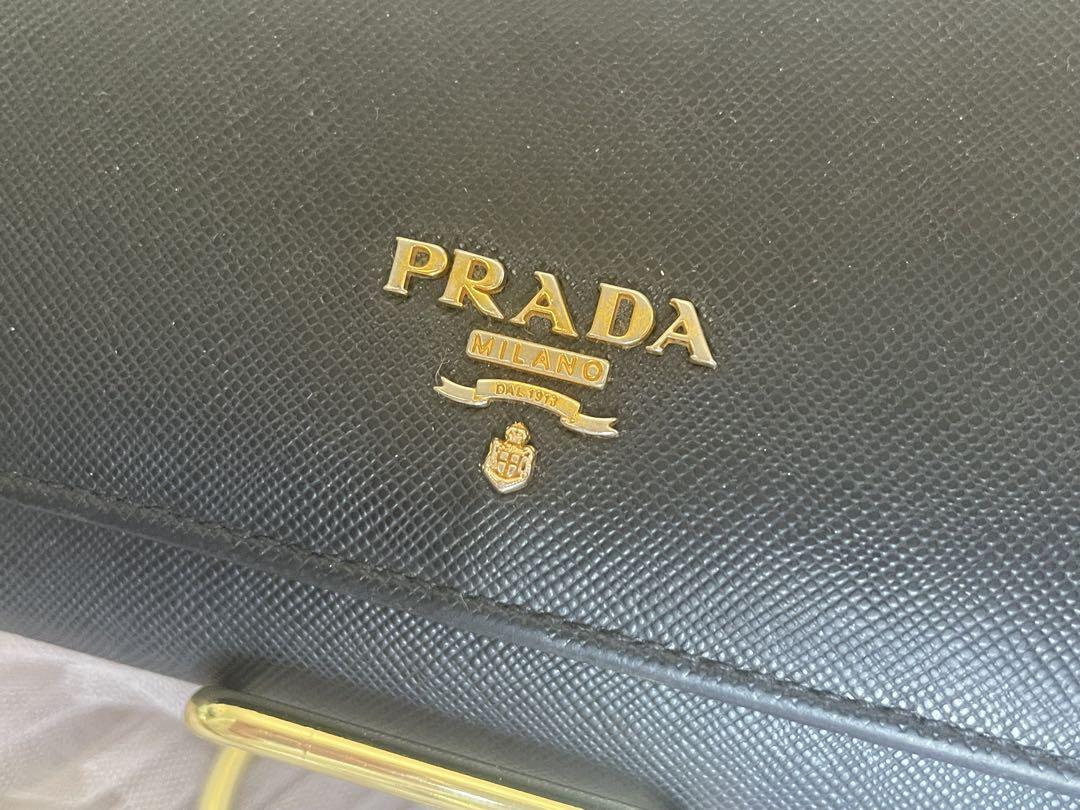プラダ PRADA サフィアーノ 長財布 ブラック 箱付き