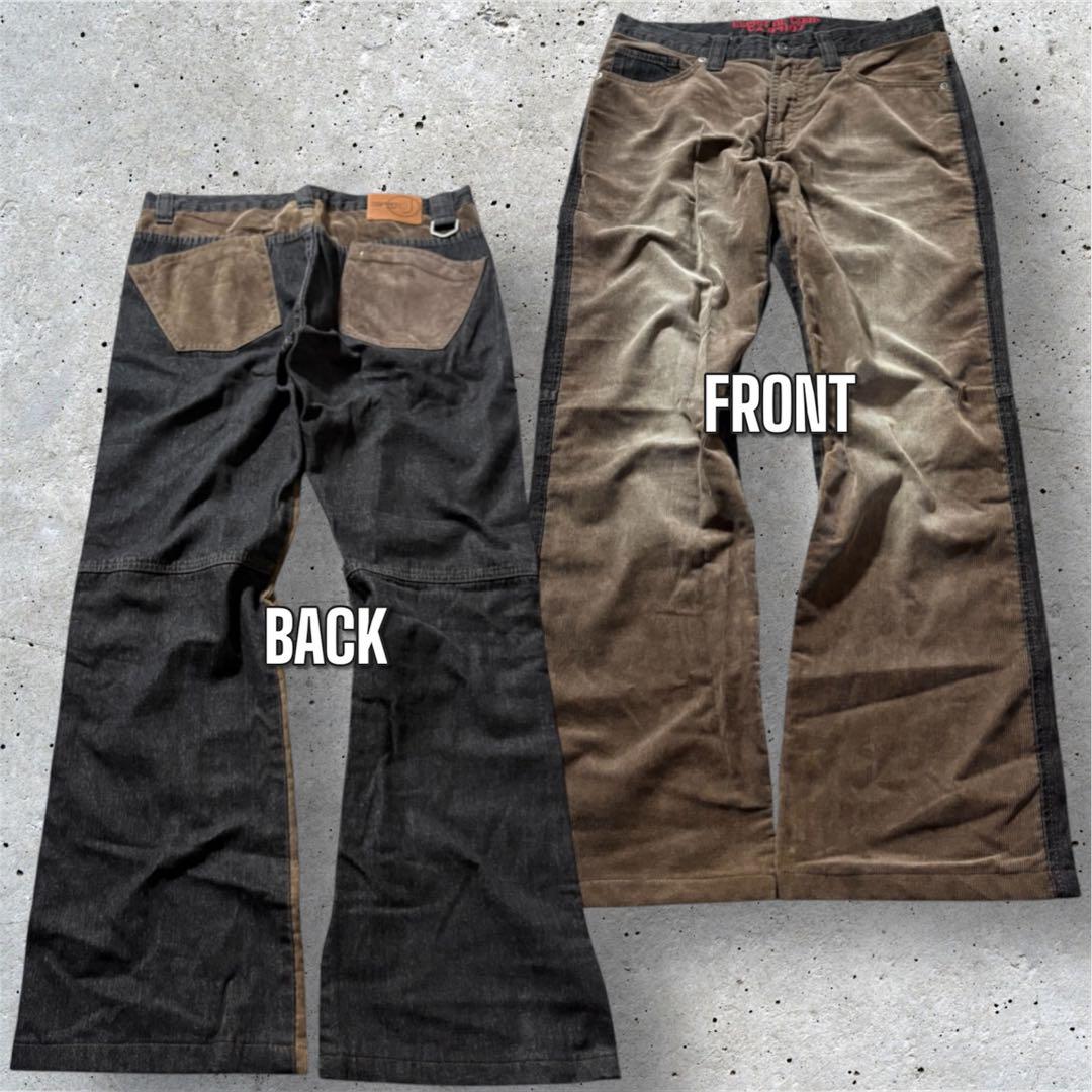 パンツ 2000's denim corduroy docking flarepants