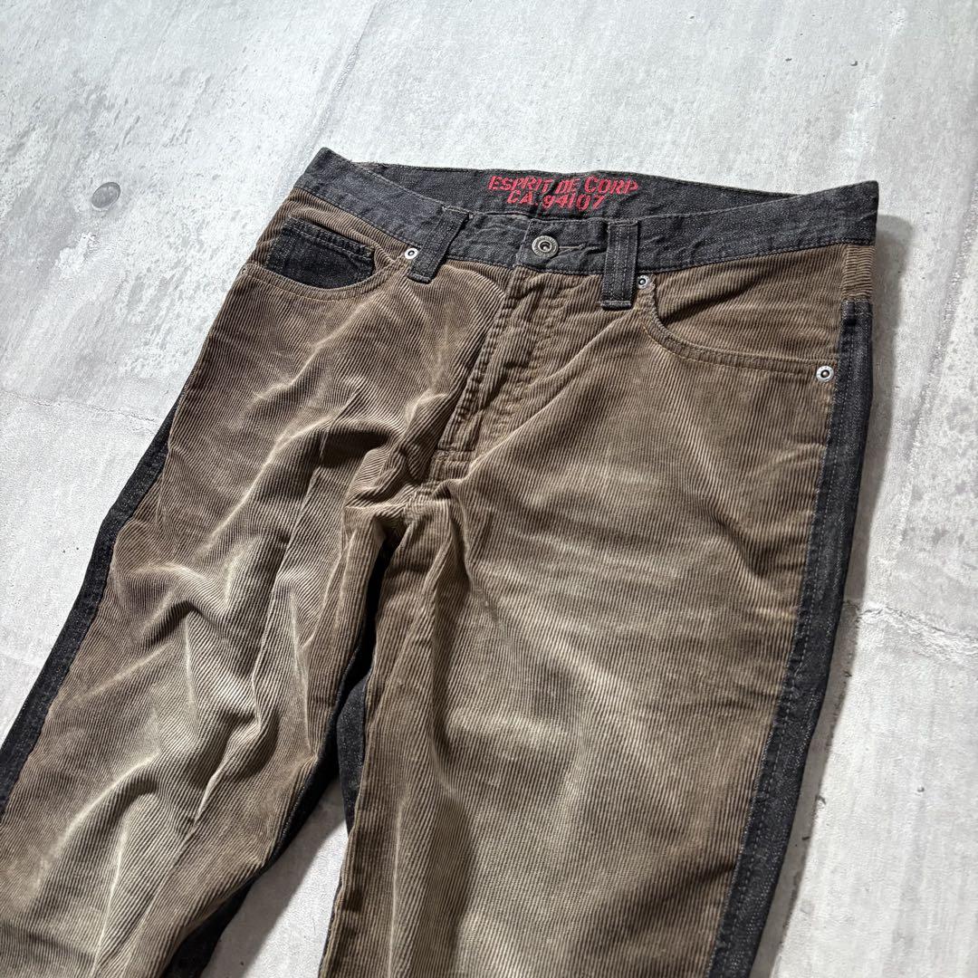 パンツ 2000's denim corduroy docking flarepants