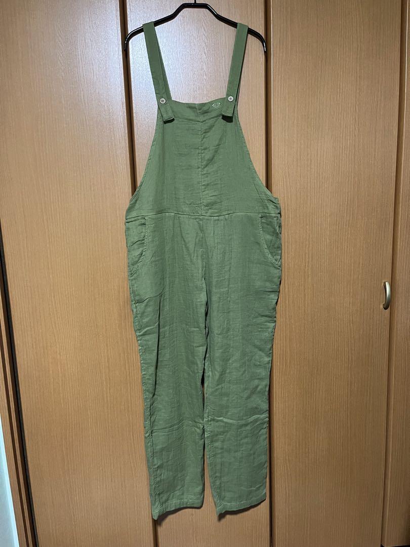 新品タグ付き　ロキシー　ガーゼ生地オーバーオールLサイズ