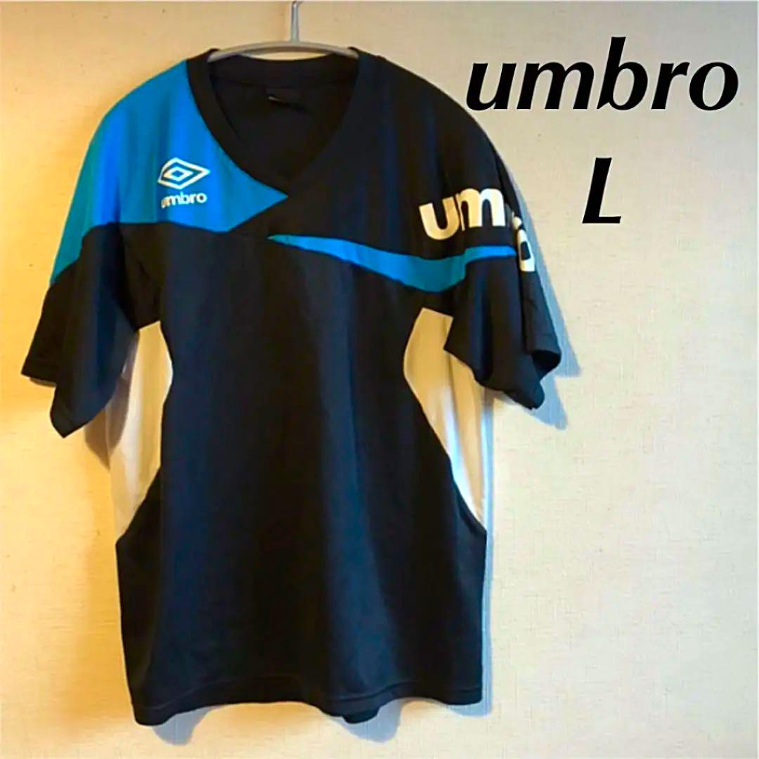 お値下げ umbroアンブロ Tシャツ 速乾ポリエステル100% 黒 白 ブルー