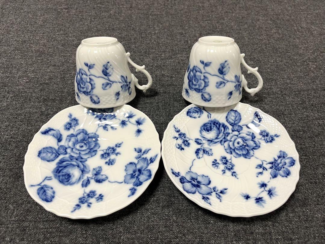【美品】ジノリブルーローズカップ・ソーサーセット ２セット