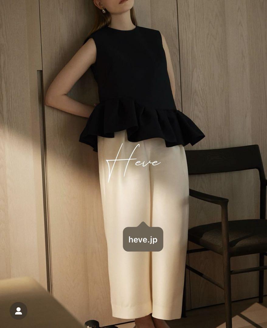 ヘイヴ Heve シアーサテンフレアガウチョパンツ 36 ヘイヴ Heve シアーサテンフレアガウチョパンツ 36