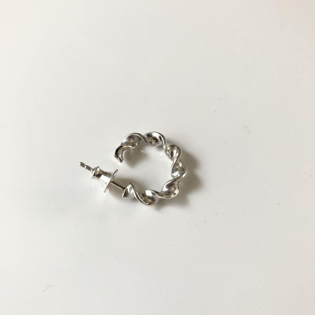 シルバー925 両耳　07 ピアス　18mm ハンドメイド