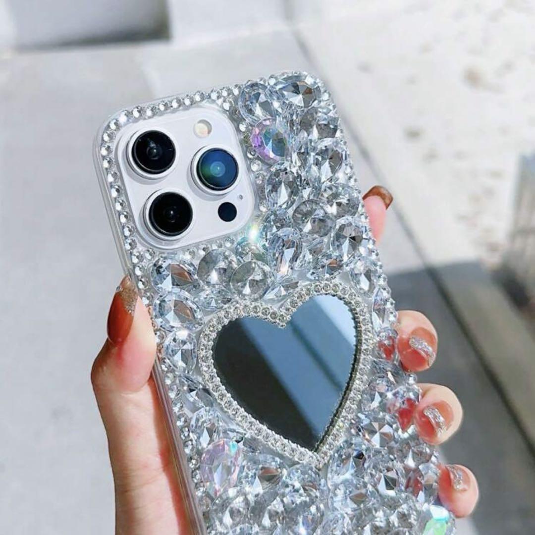 iphone16promaxケース デコ電 ラインストーン キラキラ