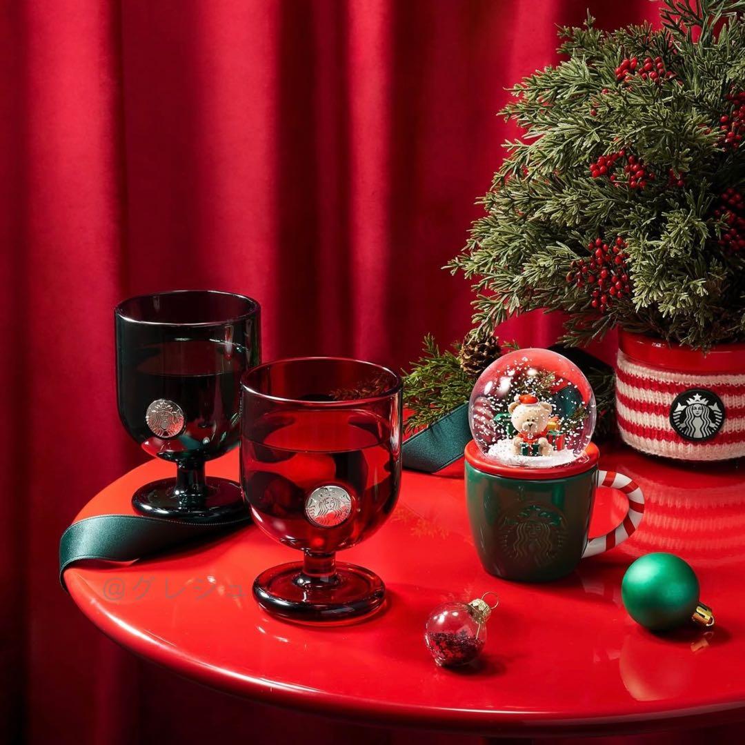 韓国 スタバ JOYFUL クリスマスセット グラス スノーグローブマグStarbucks