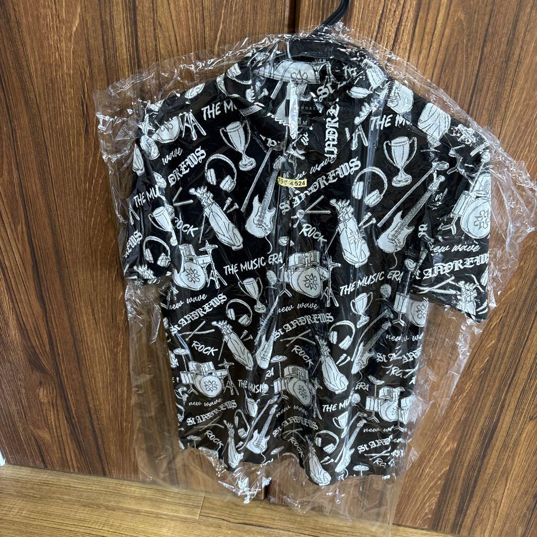 ST ANDREWS ミュージック柄ジャガードポロシャツ (MENS)サイズM