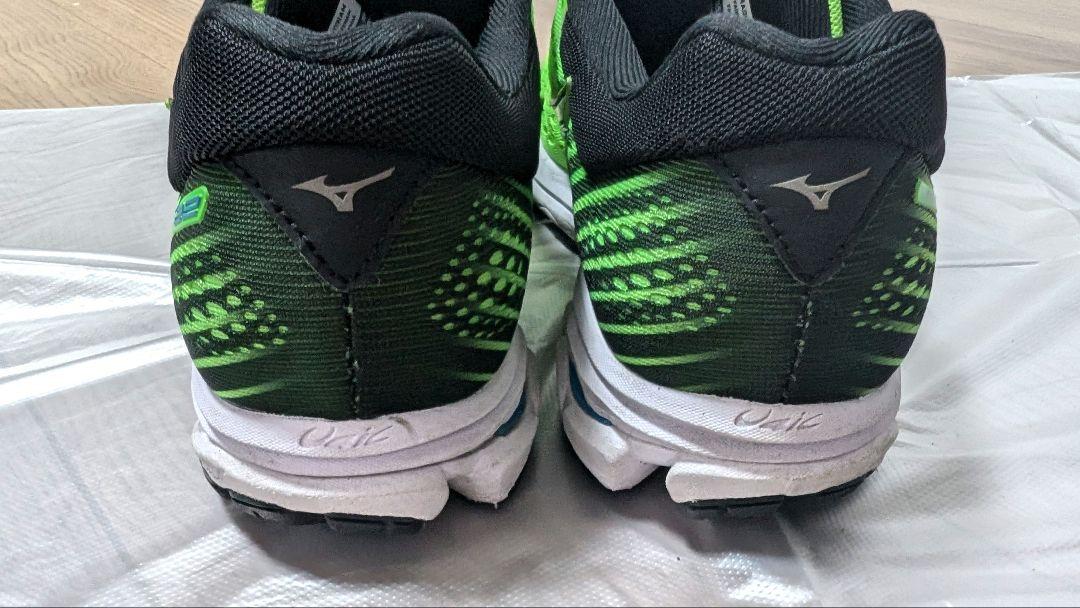 Mizuno ミズノ　waverider22　ランニングシューズ　黄緑