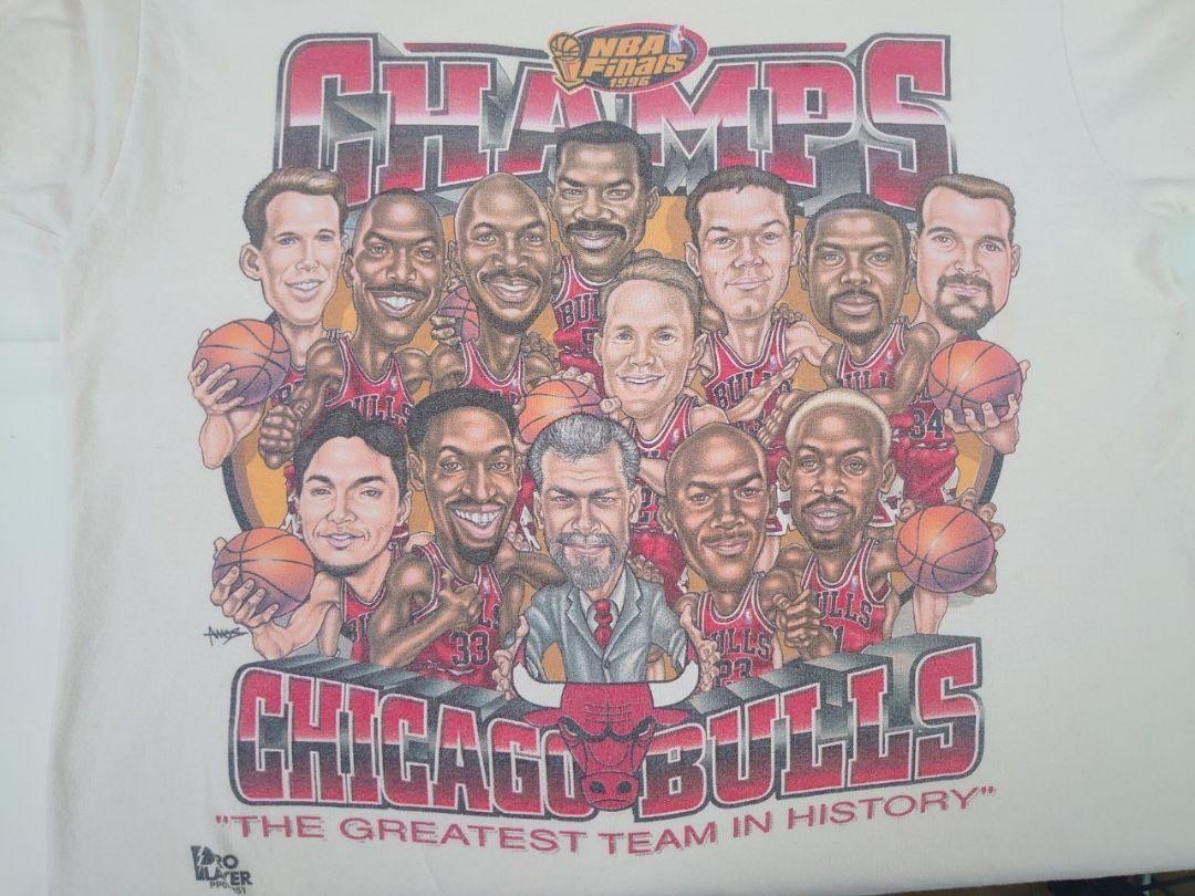 お値下げOK! NBA【古着】シカゴブルズ 1996年黄金世代優勝Tシャツ お値下げOK! NBA【古着】シカゴブルズ 1996年黄金世代優勝Tシャツ