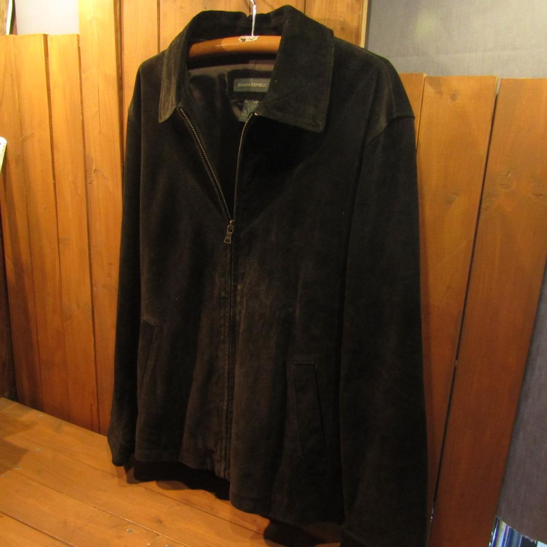 BANANA REPUBLIC レザージャケット L 革 スエード スウェード