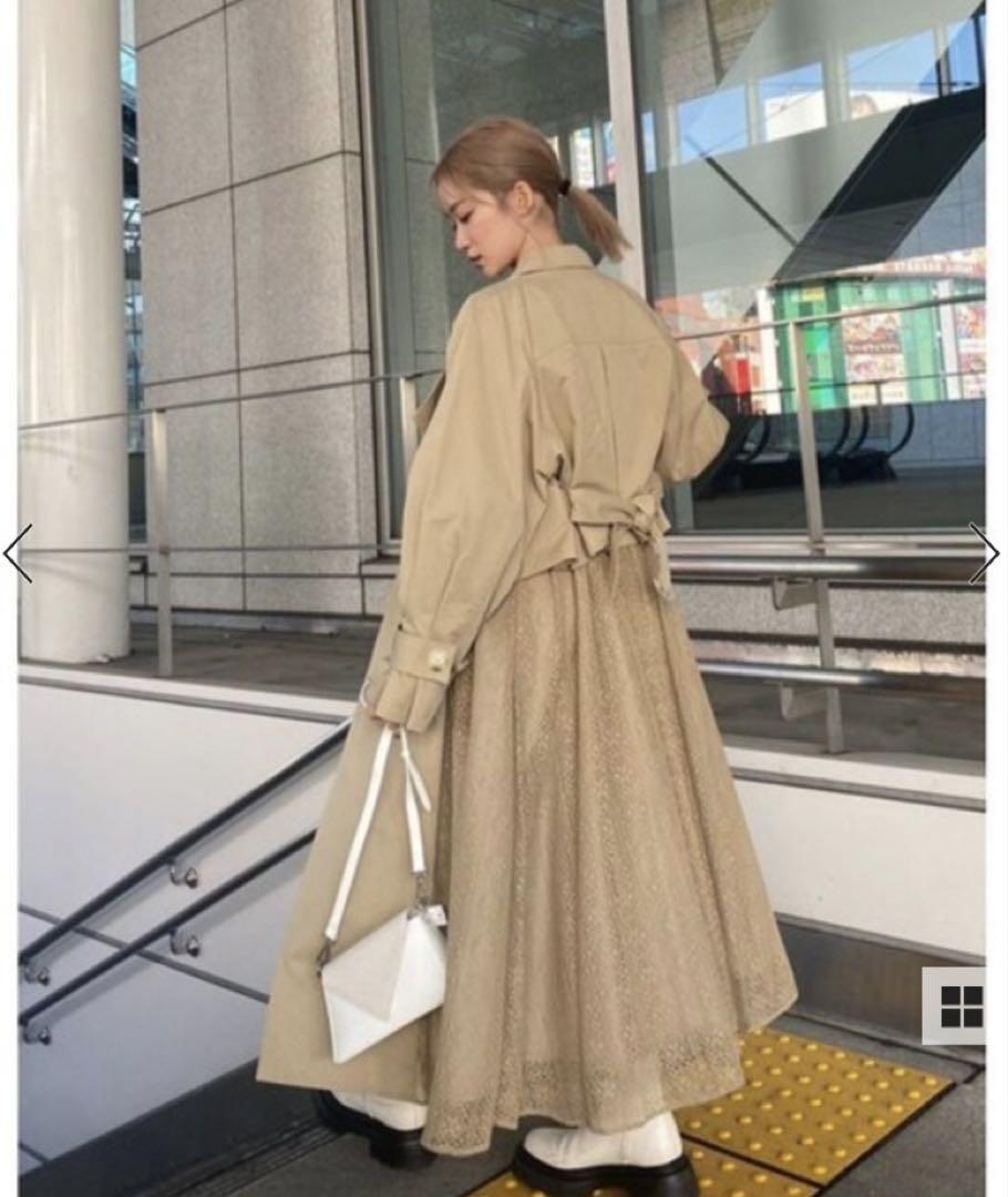 3WAYトレンチコート レース ベージュ ムルーア MURUA 【美品】