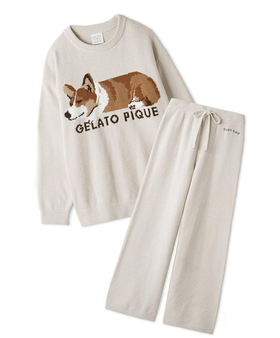 エアモコ SLEEPING DOG ジャガードプルオーバー&ロングパンツセット