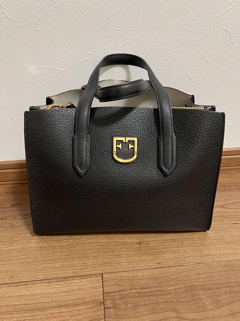 黒 ハンドバッグ ショルダーストラップ付き