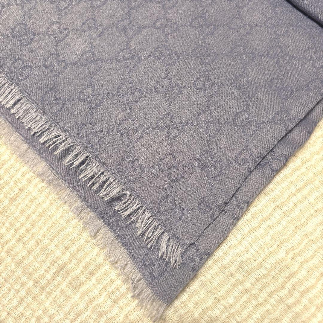 GUCCI GGロゴパターン ストール 紫色