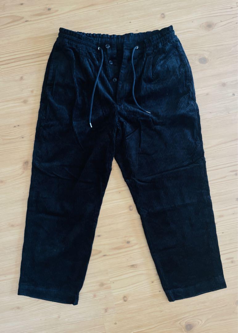 UNITUS CORDUROY WIDE EASY PANTS / BLACK