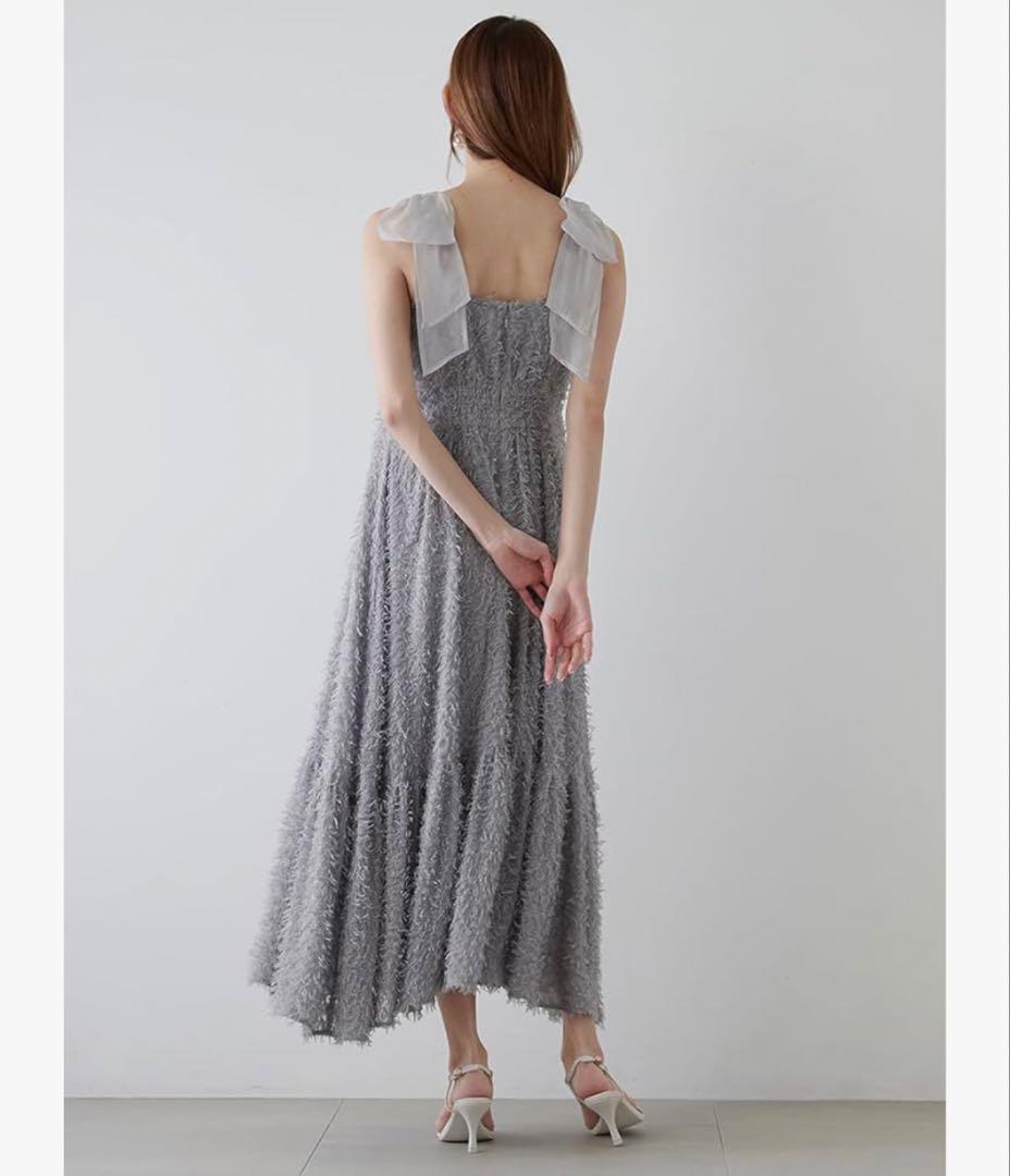 【未使用品】SNIDEL スナイデル　25SS リボンティアードワンピース