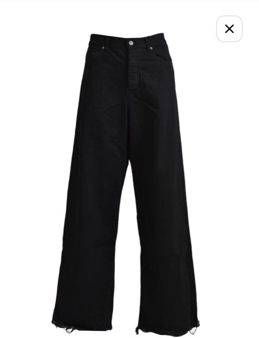 パンツ PARADOXE Paris BIG BAGGY BLACK DENIM 28