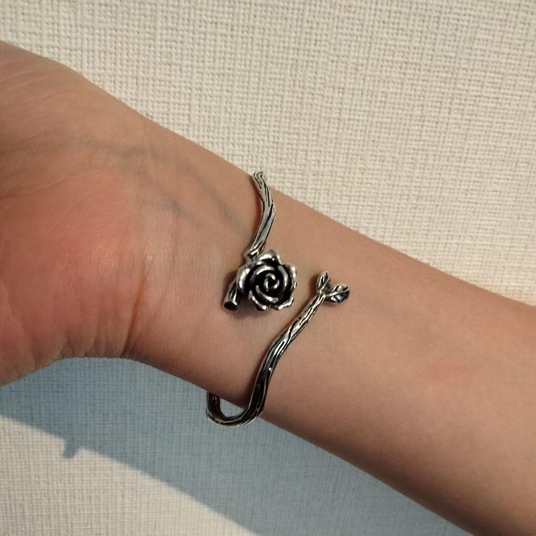 新品 シルバー 925 バングル デザイン ブレスレット 男女兼用