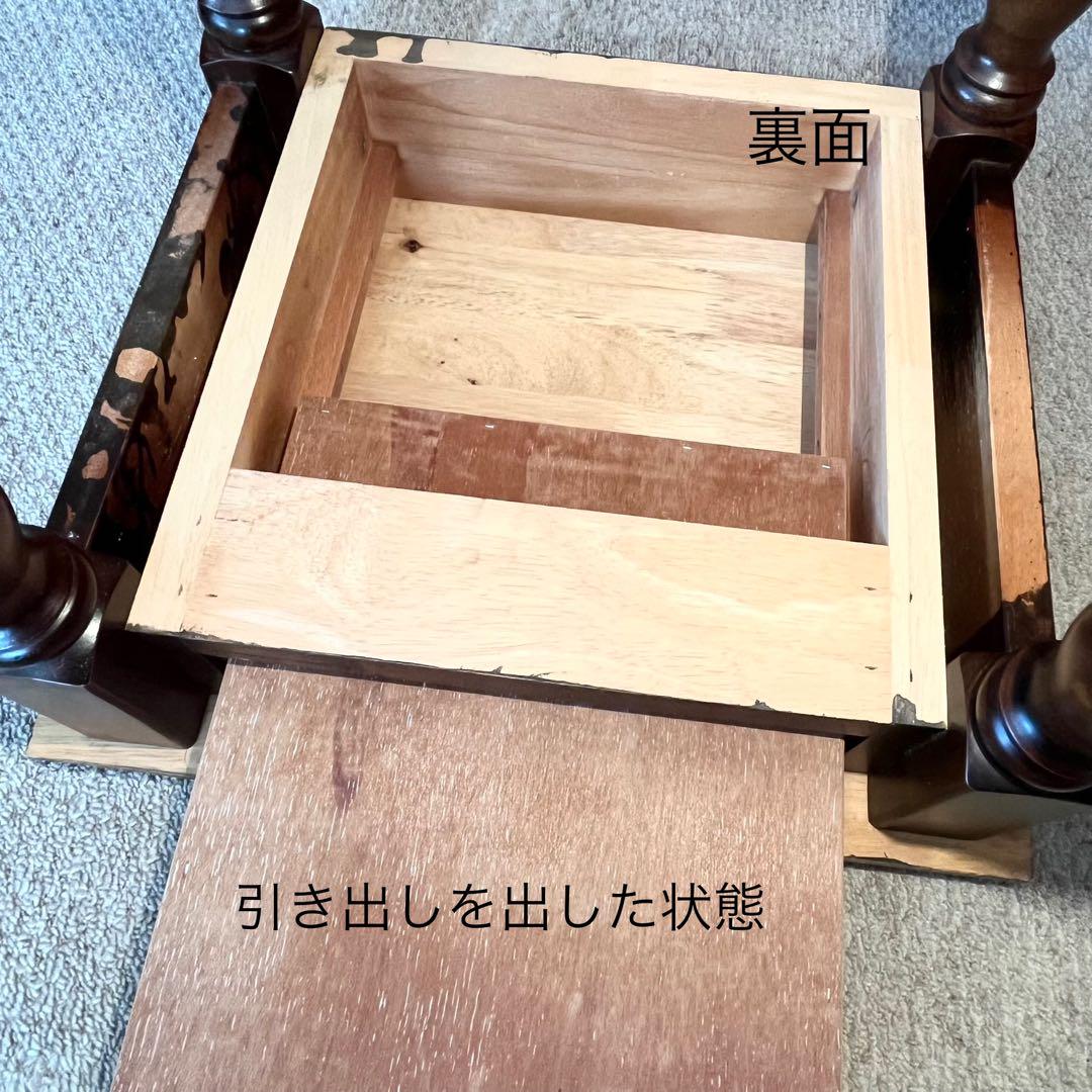 ⭕️【木製サイドテーブル】スツール 置台 ナイトテーブル ヴィンテージ✨