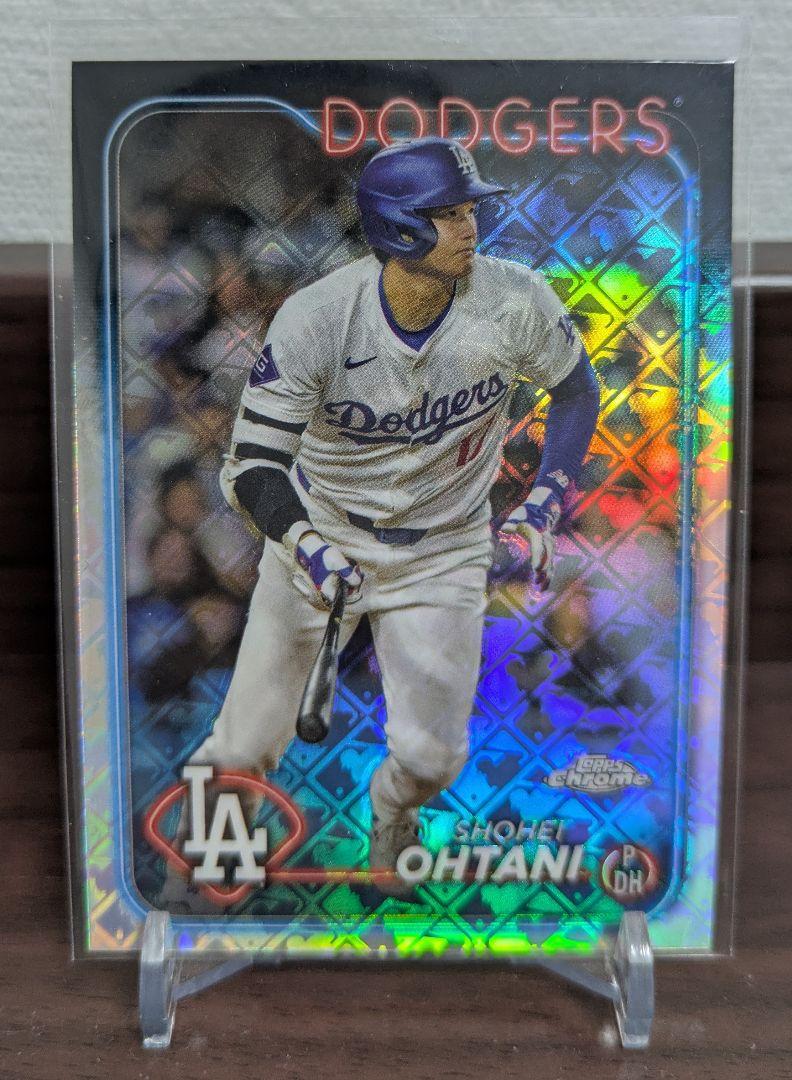 Topps chrome 大谷翔平　MLB ロゴ　パラレル　ドジャース　カード