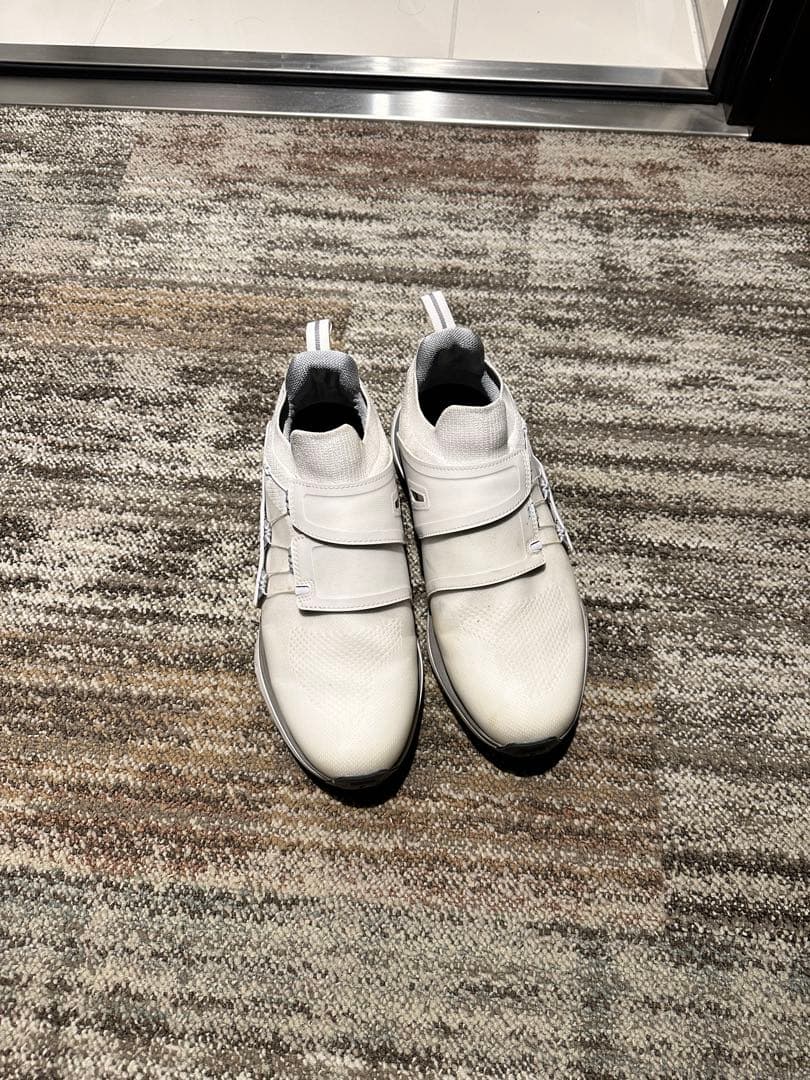 ホワイト ストラップ式 ゴルフシューズ26cm