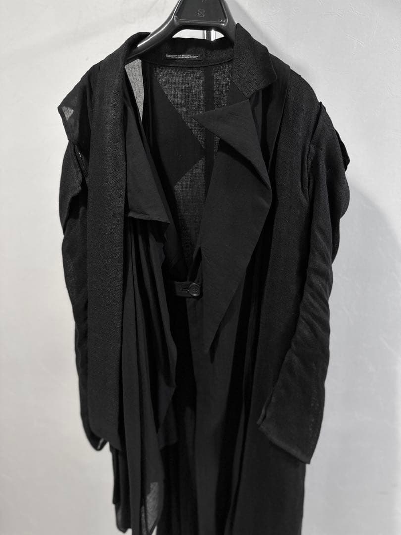 2025SS ヨウジヤマモト 今期 コート ジャケット リネン ロングコートS Yohji Yamamoto GULLKHAN_COM