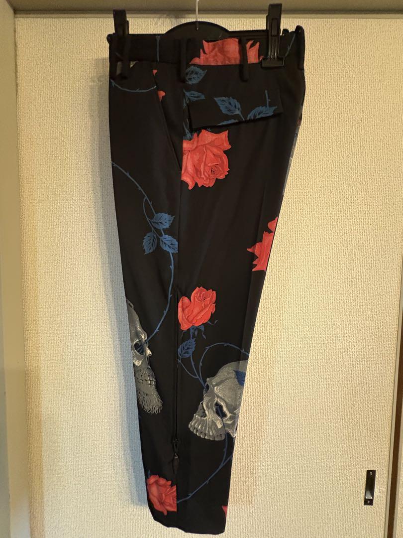 2014AW ヨウジヤマモト オム スカルローズパンツ yohji