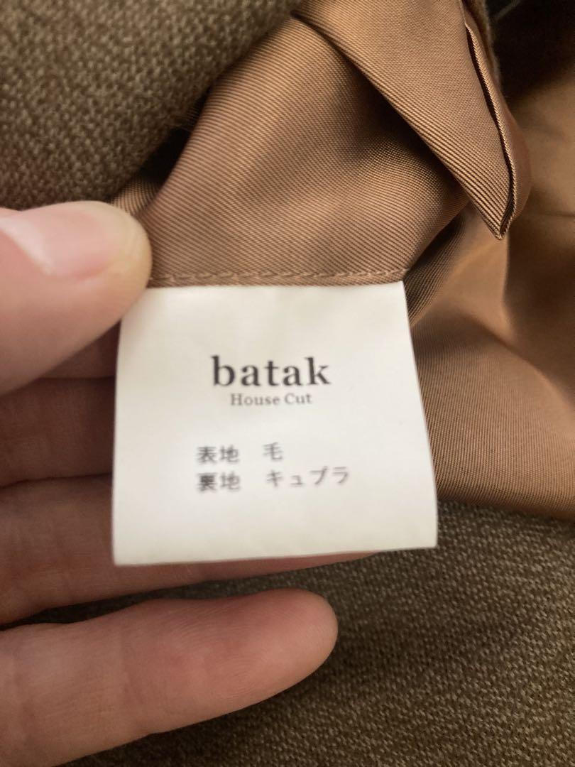 バタク カバートコート 英国製生地 美品 比翼仕立て