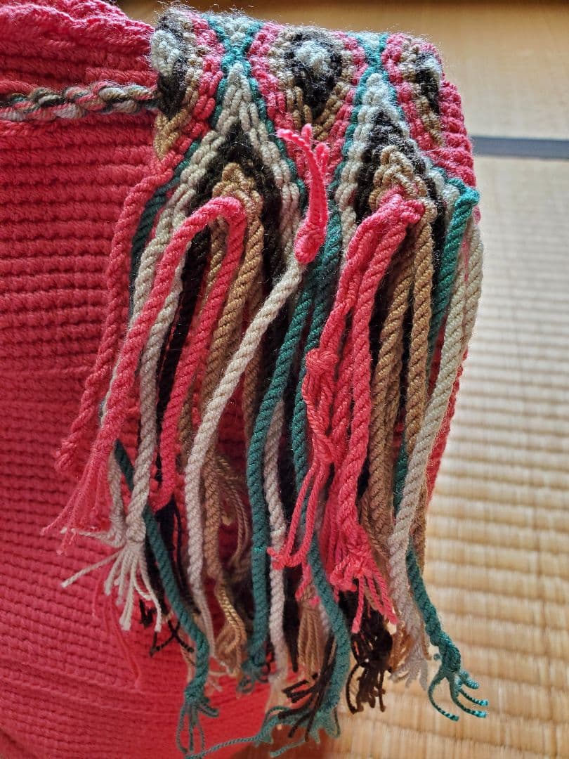 ワユーバッグ コロンビア直輸入 オールハンドメイド ピンク castiello.com