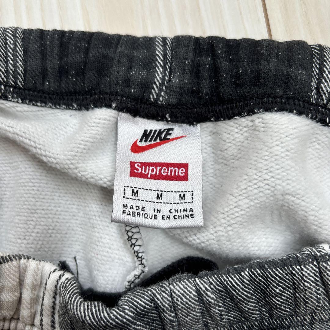 トップス 18Aw supreme nike plaid hooded sweat M