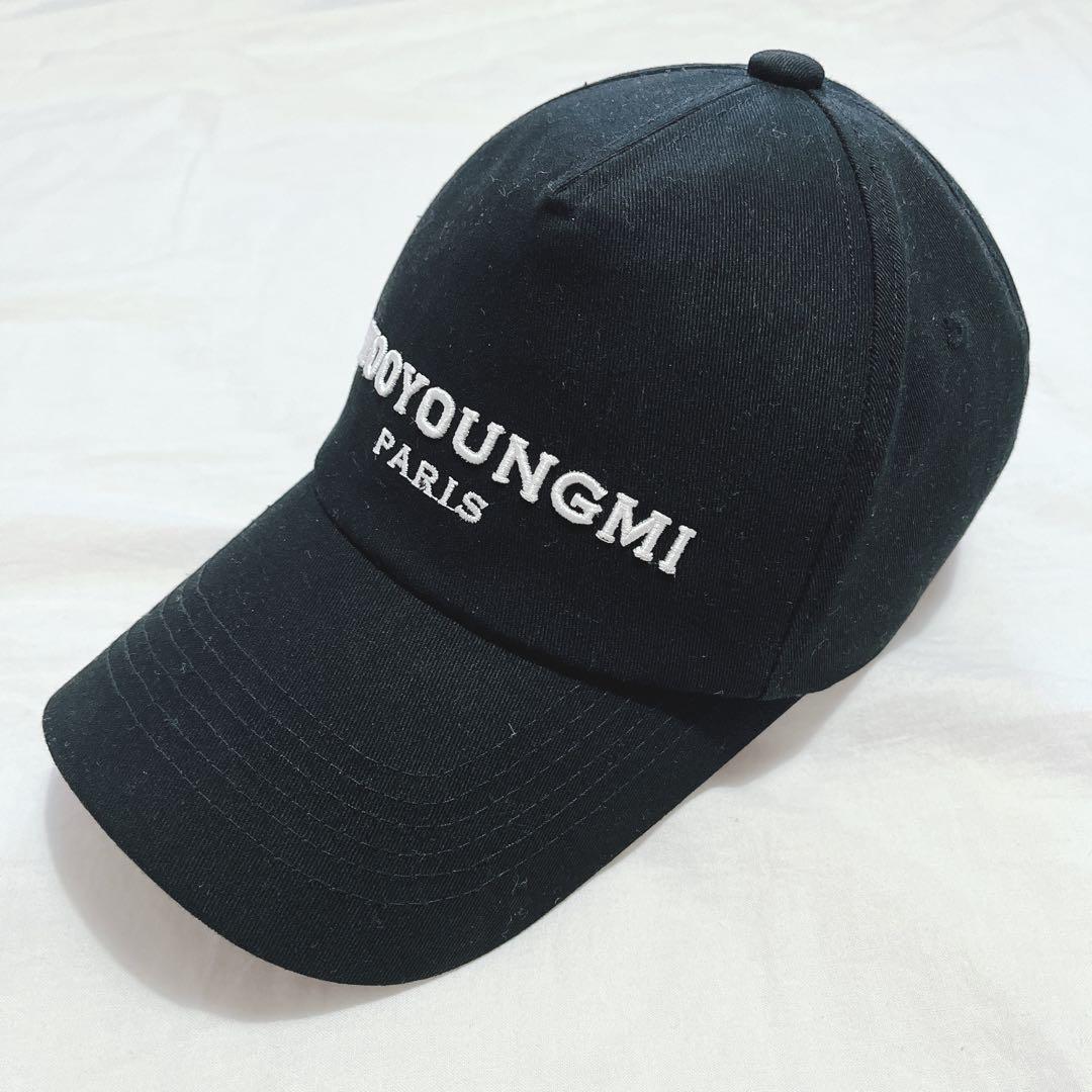 wooyoungmi ブラック ロゴ キャップ