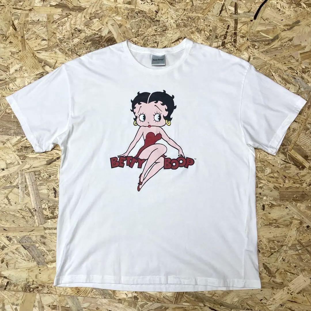 ☆BETTY BOOP☆ベティちゃん☆Tシャツ☆サイズL☆白☆ - メルカリ