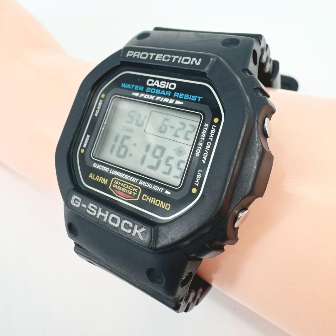 【稼働品】CASIO G-SHOCK DW-5600 腕時計 ブラック20BAR
