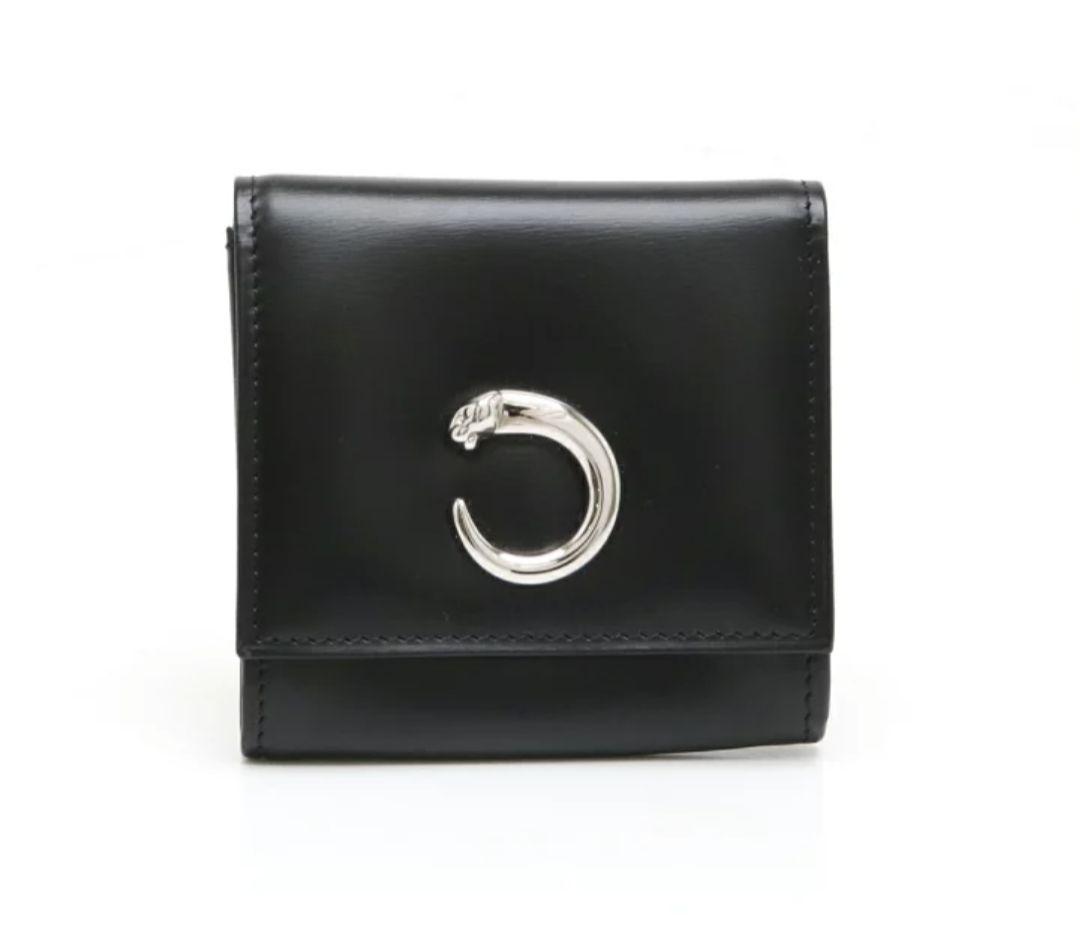 Cartier パンテール　ブラック レザー コインケース