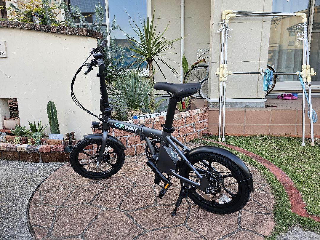 美品 保証あり ERWAY A-01 lite 折りたたみ電動自転車 グレー